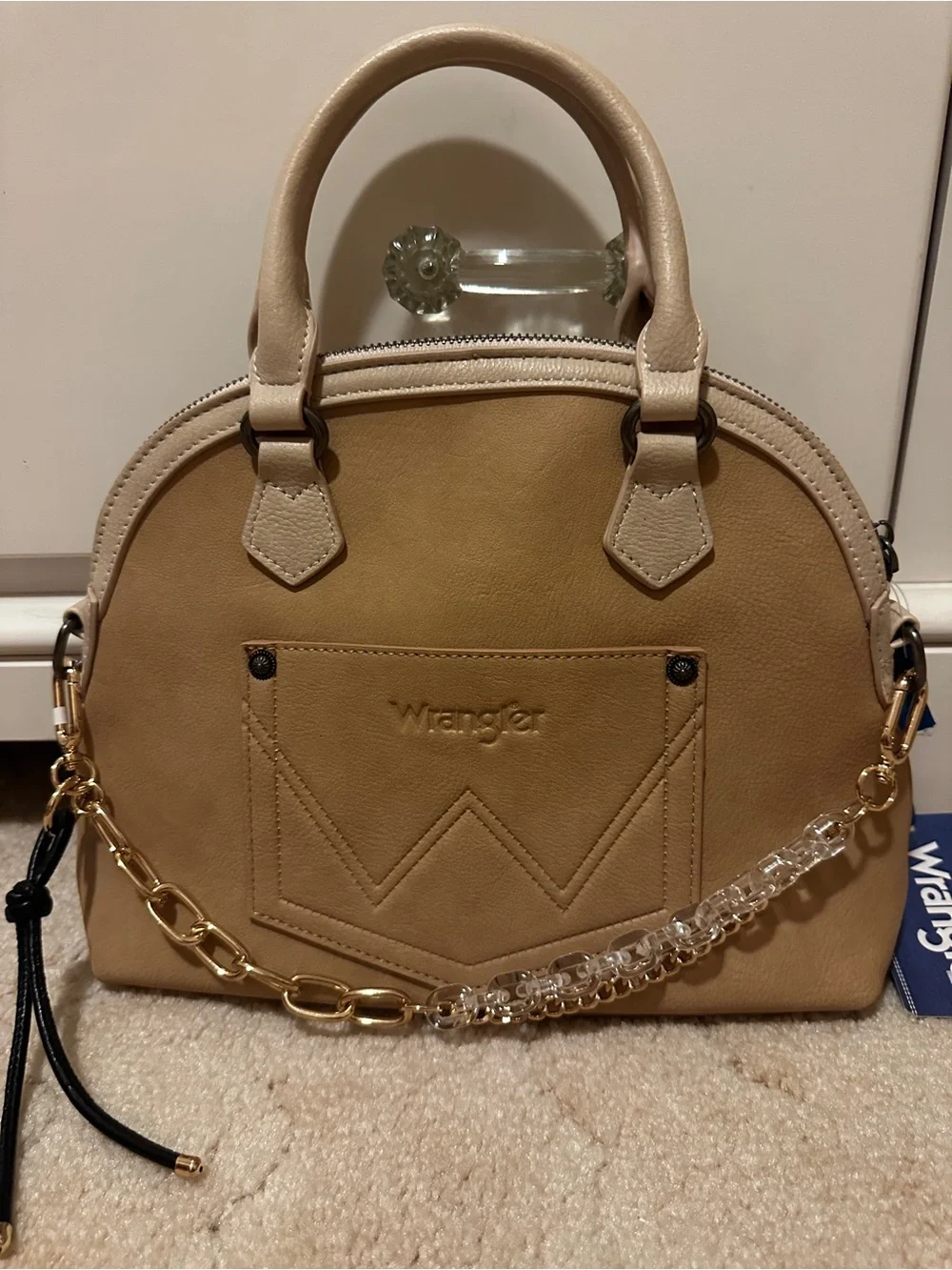 Wrangler Neutral Beige Dome Satchel- NWT